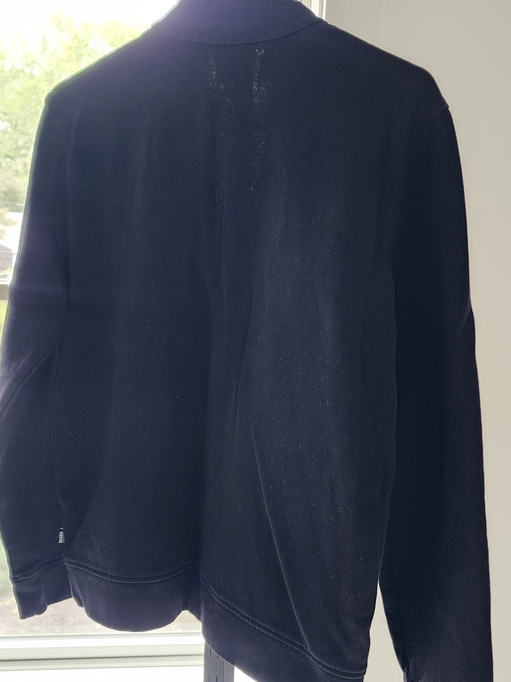 Hugo Boss Black Quarter-Zip Mock Collar Men's Sweater Size M - Picture 9 of 12